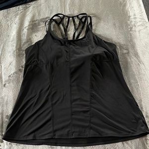 Fabletics tank top with built in bra, cute straps detailing, soft fabric!